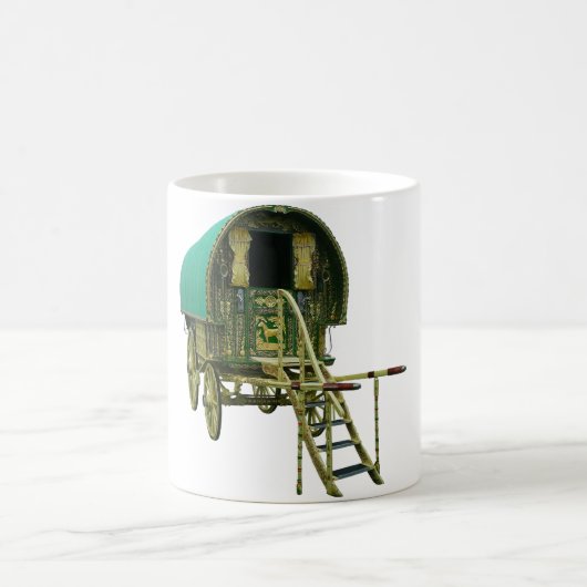 Sinti und Roma bowtop Wohnwagen Kaffeetasse (Mittel)