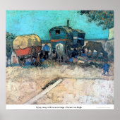 Sinti und Roma Camp mit Pferdekutsche - Vincent va Poster (Vorne)