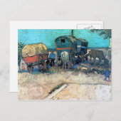 Sinti und Roma Camp mit Pferdekutsche - Vincent va Postkarte (Vorne/Hinten)