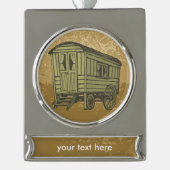 Sinti und Roma Caravan Banner-Ornament Silber (Vorderseite)