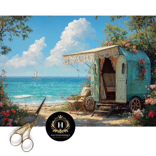 Sinti und Roma Caravan Decoupage Seidenpapier