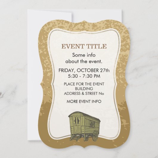 Sinti und Roma Caravan Einladung (Rückseite)