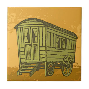 Sinti und Roma Caravan Fliese