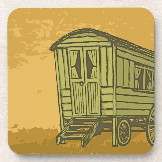 Sinti und Roma Caravan Getränkeuntersetzer (Vorderseite)