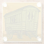Sinti und Roma Caravan Glasuntersetzer (Rückseite)
