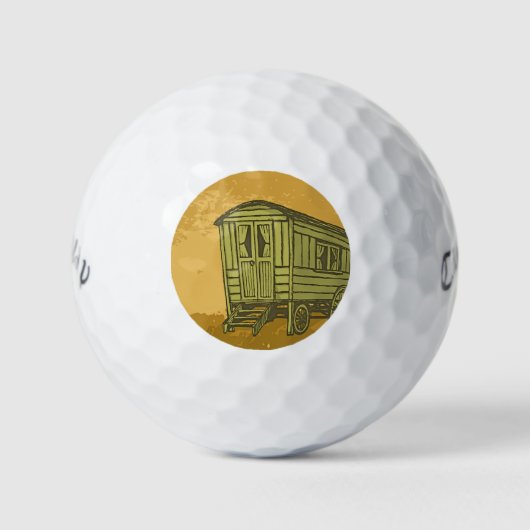 Sinti und Roma Caravan Golfball (Vorderseite)
