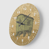Sinti und Roma Caravan Große Wanduhr (Winkel)