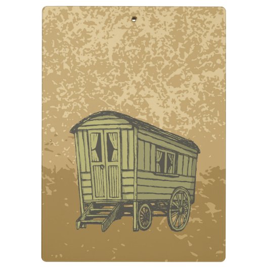 Sinti und Roma Caravan Klemmbrett (Rückseite)