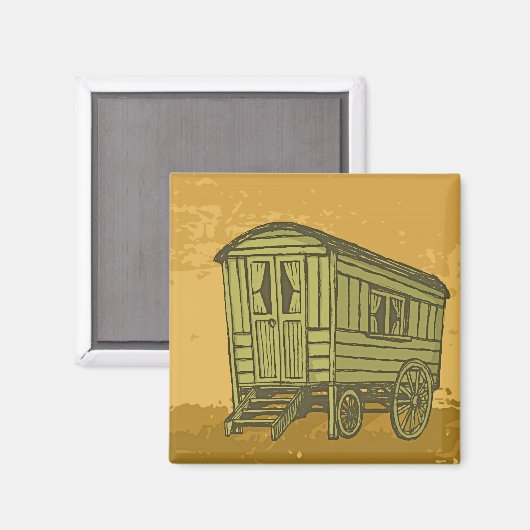 Sinti und Roma Caravan Magnet (Vorderseite/Rückseite)