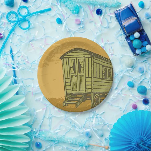 Sinti und Roma Caravan Pappteller (Party)