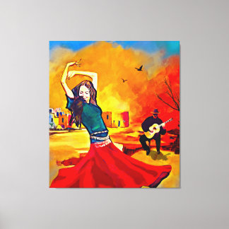 Sinti und Roma DANCER Stretched Canvas Print Leinwanddruck