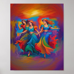 Sinti und Roma Dancers Print, Value Poster Paper (