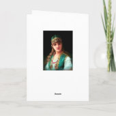 Sinti und Roma elegante bohemianische Bellydanceri Karte (Rückseite)