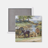 Sinti und Roma Encampment, Appleby, 1919 Magnet (Vorderseite/Rückseite)