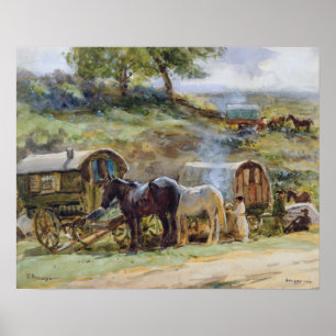 Sinti und Roma Encampment, Appleby, 1919 Poster