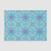 Sinti und Roma Ethnisch bestickt türkisblau-bohemi Seidenpapier (Vorderseite)