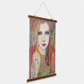 Sinti und Roma Fantasy Boho Artwork von Molly Harr Wandteppich Mit Holzrahmen (Gewinkelt)