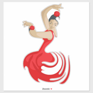 Sinti und Roma Flamenco Dancer Aufkleber
