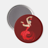 Sinti und Roma Flamenco Dancer Magnet (Vorderseite/Rückseite)