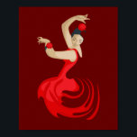 Sinti und Roma Flamenco Dancer Poster<br><div class="desc">Sinti und Roma Dame tanzt Flamenco in einer dynamischen Pose</div>