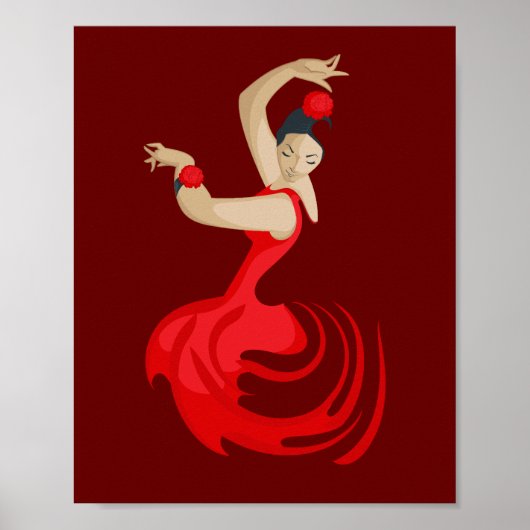 Sinti und Roma Flamenco Dancer Poster (Vorne)