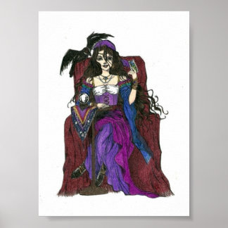 Sinti und Roma Fortune Teller und Crow Poster