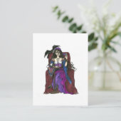 Sinti und Roma Fortune Teller und Crow Postkarte (Stehend Vorderseite)