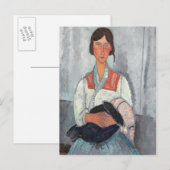 Sinti und Roma-Frau mit Baby, 1919 (Öl auf Postkarte (Vorne/Hinten)