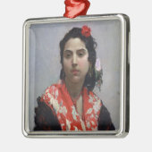 Sinti und Roma-Frau Silbernes Ornament (Links)