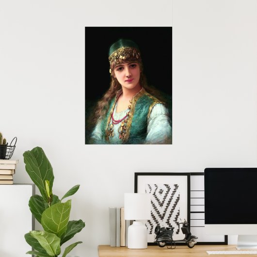 Sinti und Roma-Frau viktorianische Boho Bellydance Poster (Heimbüro)