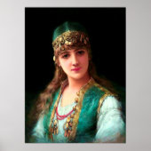 Sinti und Roma-Frau viktorianische Boho Bellydance Poster (Vorne)