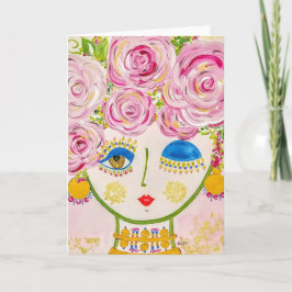 Sinti und Roma Garden Girl Glow - Note Card Karte