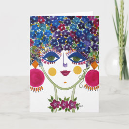 Sinti und Roma Garden Girl Violet - Note Card Karte