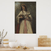 Sinti und Roma Girl mit Mandolin Poster (Küche)