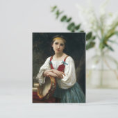 Sinti und Roma Girl mit Tambourine von Bouguereau Postkarte (Stehend Vorderseite)
