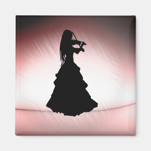 Sinti und Roma Girl Plays Violin Magnet