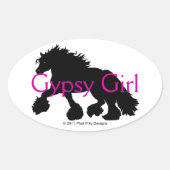 Sinti und Roma Girl Sticker (Vorderseite)