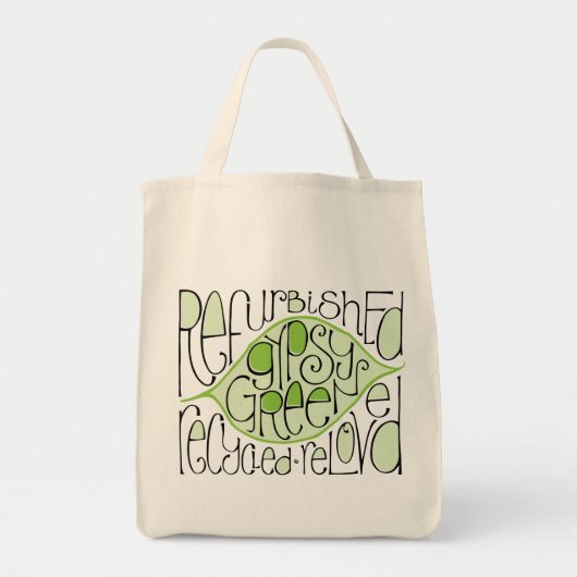 Sinti und Roma Green Bio Bag Tragetasche (Vorne)