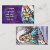 Sinti und Roma-Hexe u. Katze "der Besucher-" Visitenkarte (Vorne/Hinten)