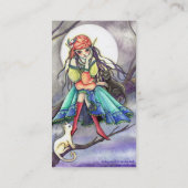 Sinti und Roma-Hexe u. Katze "der Besucher-" Visitenkarte (Rückseite)