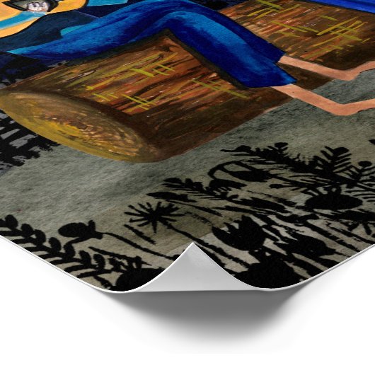 Sinti und Roma Jazz - Kaninchen- und Foxenspielen Poster (Ecke)