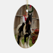 Sinti und Roma-König Gypsy Vanner Christmas Keramik Ornament (Rechts)