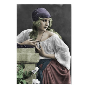 Sinti und Roma-Mädchen Fotodruck