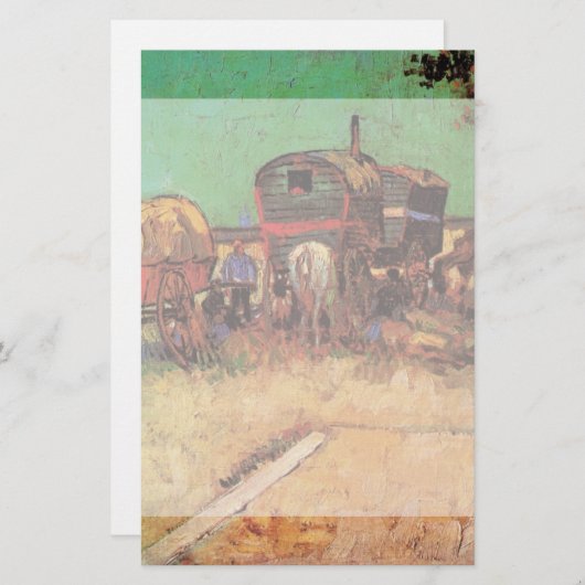 Sinti und Roma mit Caravans von Vincent van Gogh Briefpapier (Vorne/Hinten)