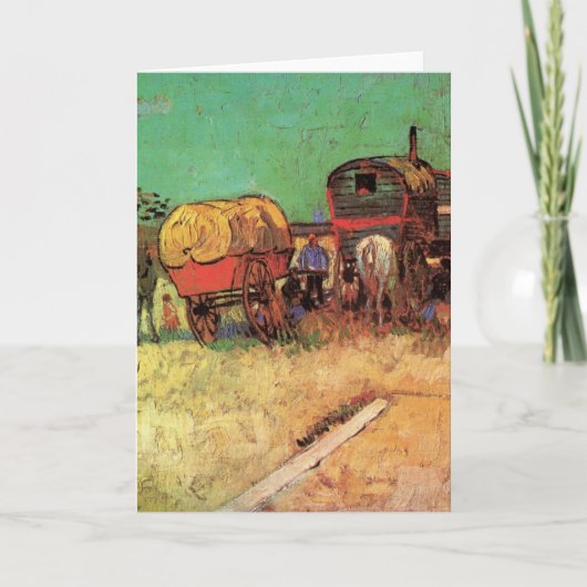 Sinti und Roma mit Caravans von Vincent van Gogh Karte (Vorderseite)