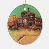 Sinti und Roma mit Caravans von Vincent van Gogh Keramikornament (Links)