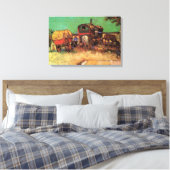 Sinti und Roma mit Caravans von Vincent van Gogh Leinwanddruck (Insitu (Schlafzimmer))
