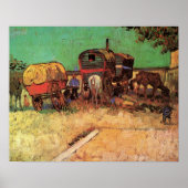 Sinti und Roma mit Caravans von Vincent van Gogh Poster (Vorne)