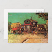 Sinti und Roma mit Caravans von Vincent van Gogh Postkarte (Vorne/Hinten)