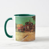 Sinti und Roma mit Caravans von Vincent van Gogh Tasse (Links)
